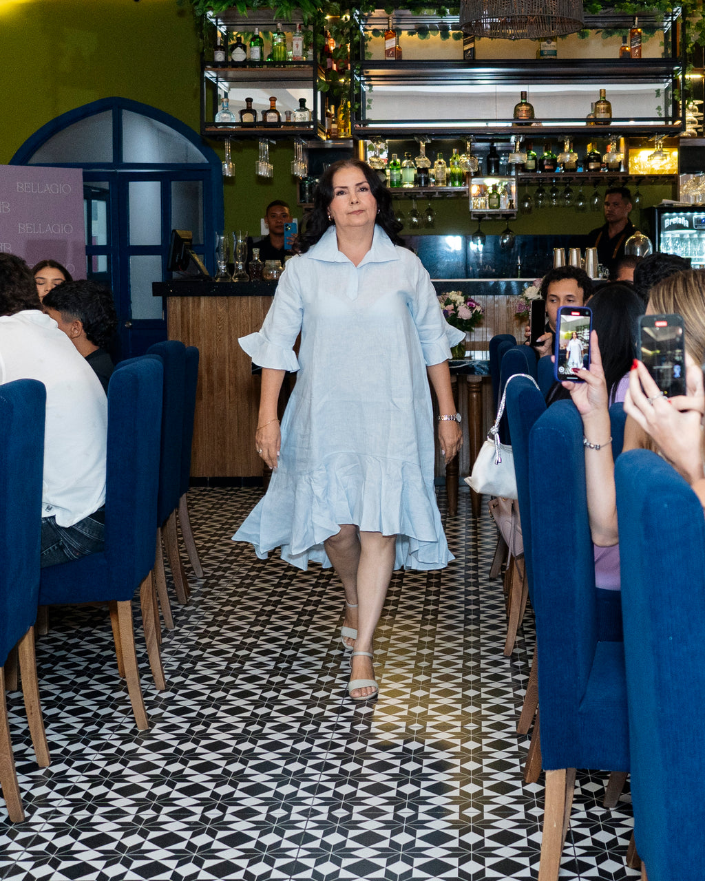 Vestido Taglio - Baby blue